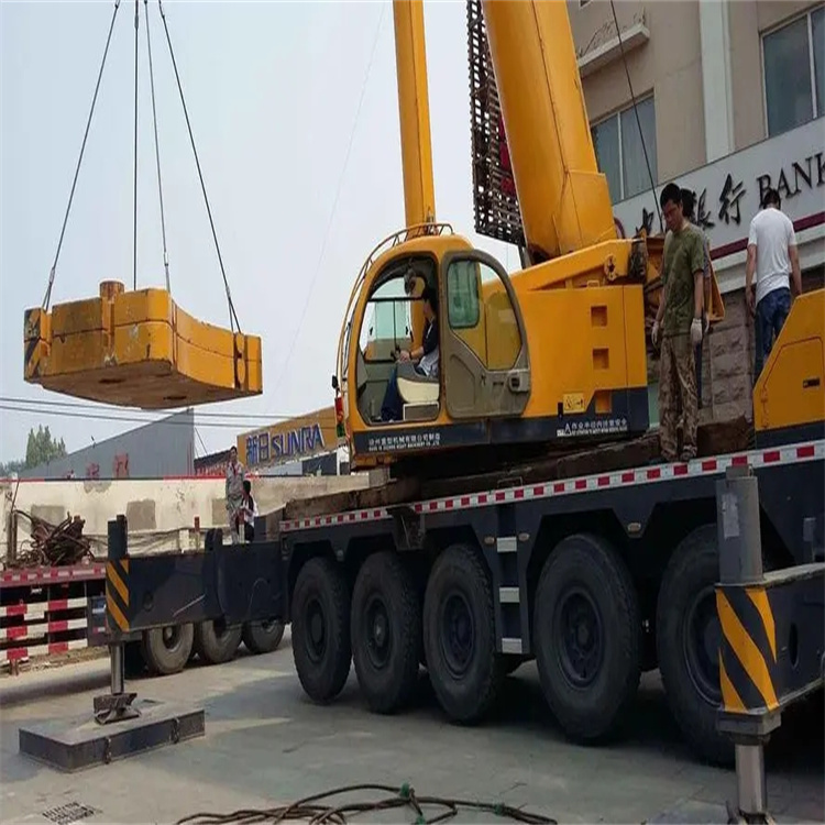 淮滨当地吊车出租|机器吊装|75吨|工厂搬迁服务